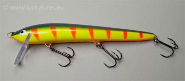 NILS MASTER INVINCIBLE SHALLOW Wobbler schwimmend, 15 cm, Farbe: 090 Petrol Tiger Red Stripes , Gewicht: 20 Gramm